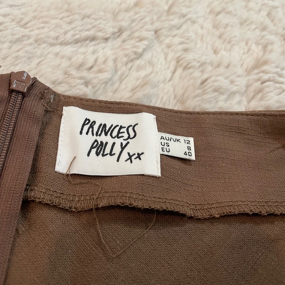 Princess polly brown skirt with side slit